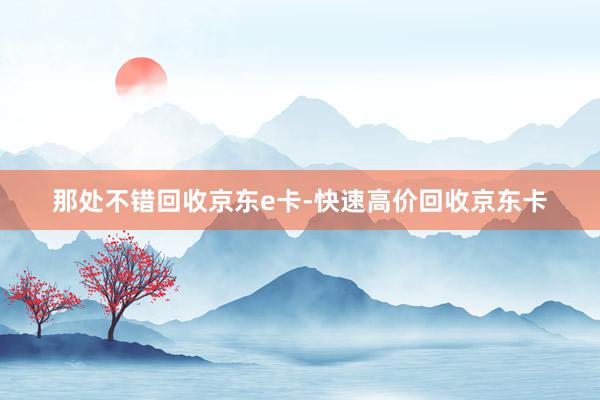 那处不错回收京东e卡-快速高价回收京东卡