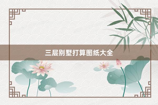 三层别墅打算图纸大全