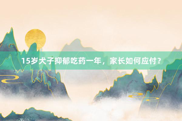 15岁犬子抑郁吃药一年，家长如何应付？